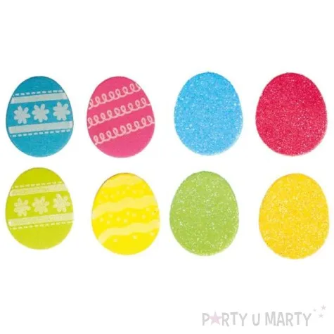 naklejki wielkanoc brokatowe pisanki titanum 24 szt