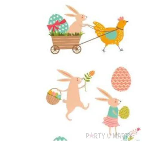 naklejki wielkanoc happy easter kroliczki pisanki titanum 20 szt