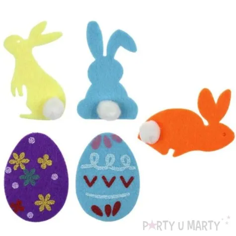 naklejki wielkanoc kolorowe zajaczki i pisanki titanum 12 szt
