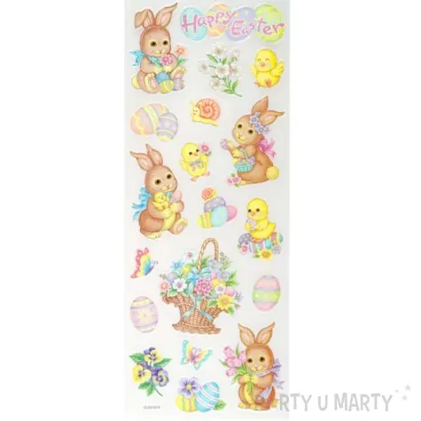 naklejki wielkanoc kroliczki i kurczaki arpex 19 szt