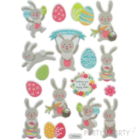 naklejki wielkanoc uroczy zajaczek titanum 17 szt