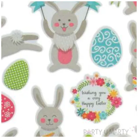 naklejki wielkanoc uroczy zajaczek titanum 17 szt