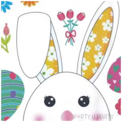 naklejki wielkanoc zajaczek z koszyczkiem elektrostatyczne titanum 14 szt