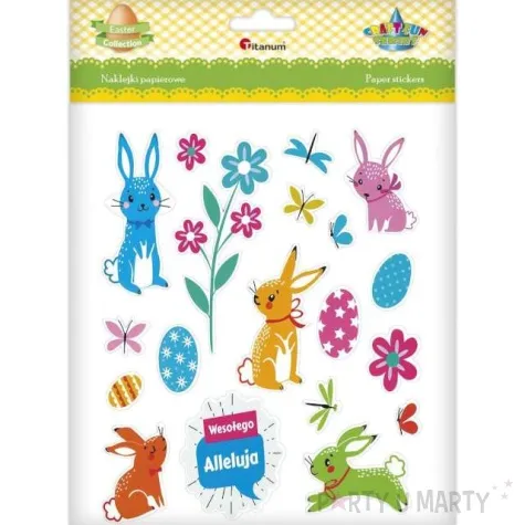naklejki wielkanoc zajaczki wesolego alleluja titanum 30 szt