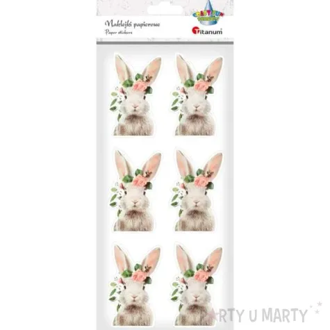 naklejki wielkanoc zajaczki z kwiatkami