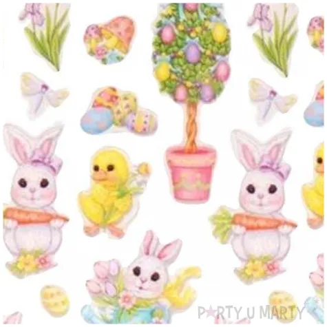 naklejki wielkanocne kaczuszki brokatowe arpex