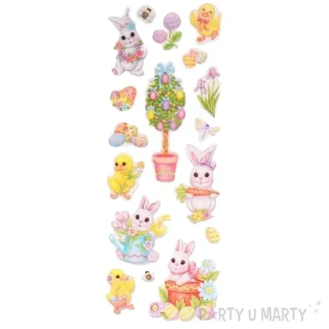 naklejki wielkanocne kaczuszki brokatowe arpex