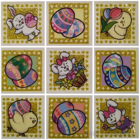naklejki wielkanocne kroliczki i zajaczki brewis 9 szt