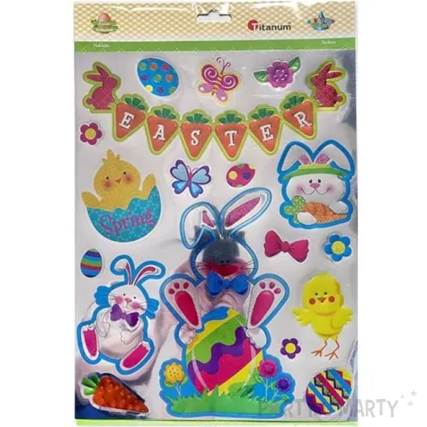 naklejki wielkanocne ksztalty xl titanum 14 szt