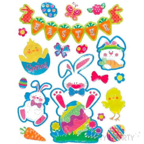 naklejki wielkanocne ksztalty xl titanum 14 szt