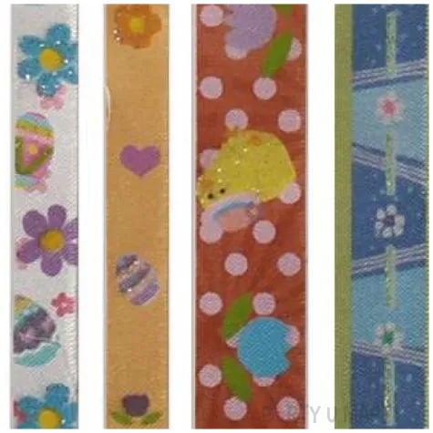 naklejki wielkanocne paski w kwiaty brewis 19 cm 7 szt