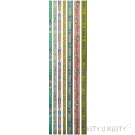 naklejki wielkanocne paski w pisanki brewis 19 cm 7 szt