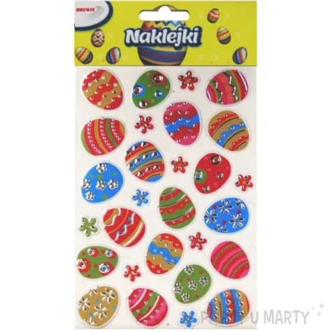 naklejki wielkanocne pisanki i kwiatki brewis