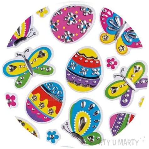 naklejki wielkanocne pisanki i motylki titanum