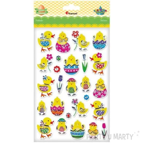 naklejki wielkanocne pisklaki titanum