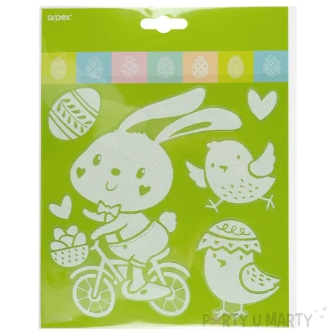 naklejki wielkanocne zajaczke i kurczaczki bialy arpex 5 szt