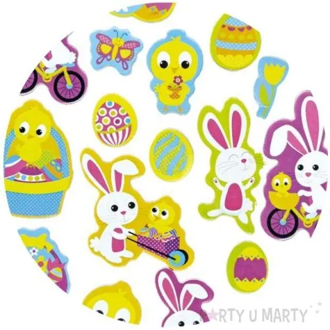 naklejki wielkanocne zwierzaczki titanum