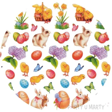naklejki wielkanocne zwierzatka brokatowe arpex
