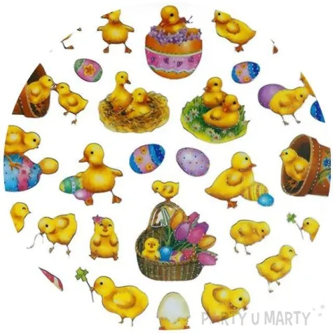 naklejki wielkanocny mix kurczat titanum