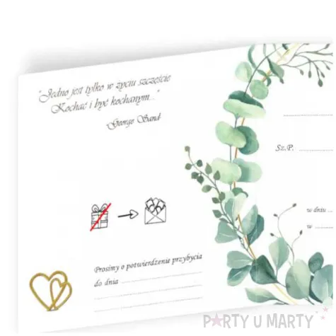 naklejki wkladki do zaproszen slub rebus prezent i pieniadze 8 szt