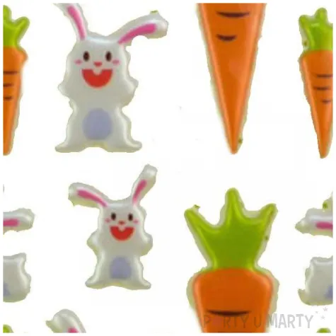 naklejki wypukle kroliki i marchewki aprex
