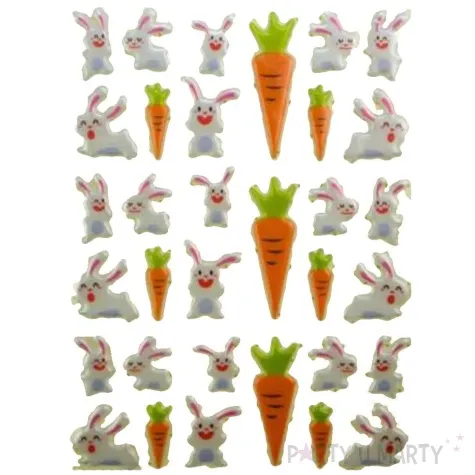 naklejki wypukle kroliki i marchewki aprex