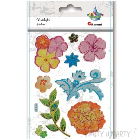 naklejki wypukle kwiatki titanum
