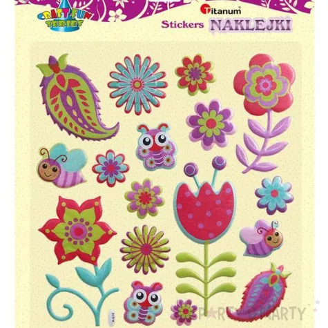 naklejki wypukle kwiaty titanum