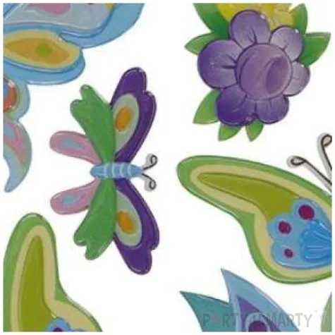 naklejki wypukle motyle i kwiaty titanum