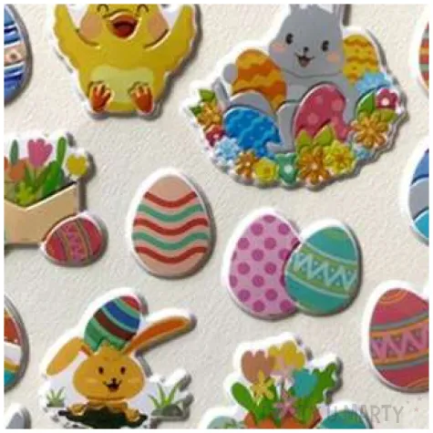 naklejki wypukle wielkanocna mieszanka titanum 20 szt