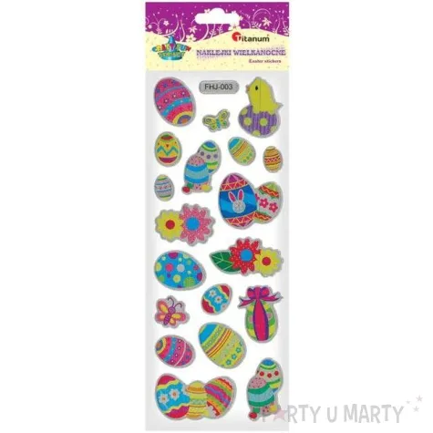 naklejki wypukle wielkanocne jajka titanum