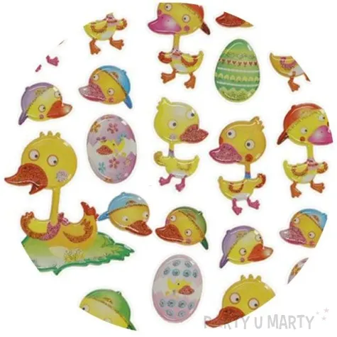 naklejki wypukle wielkanocne kaczki titanum