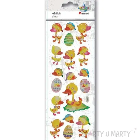 naklejki wypukle wielkanocne kaczki titanum