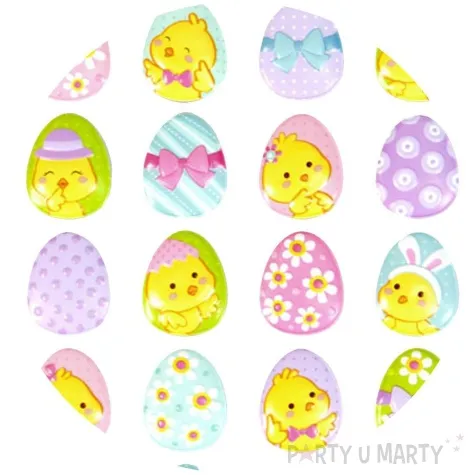 naklejki wypukle wielkanocne pisklaki na jajkach arpex