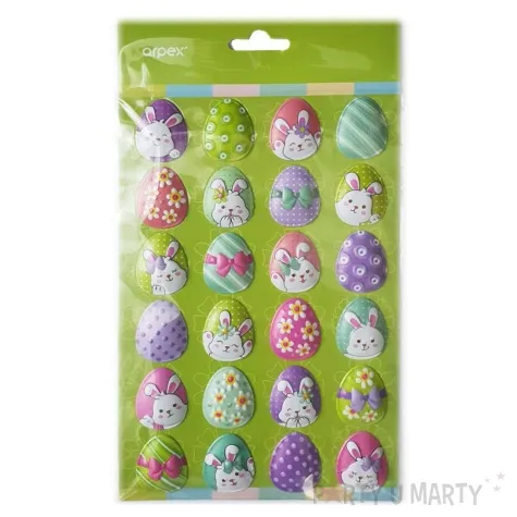 naklejki wypukle wielkanocne zajaczki na jajkach arpex