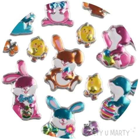 naklejki wypukle wielkanocne zwierzeta aprex