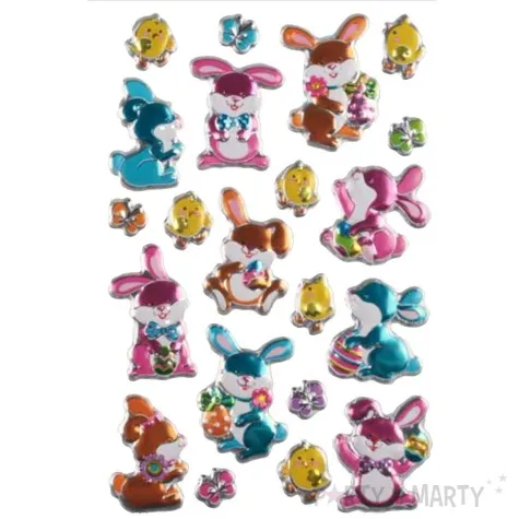 naklejki wypukle wielkanocne zwierzeta aprex