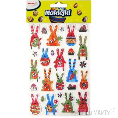 naklejki zajaczki z pisankami i marchewkami brewis