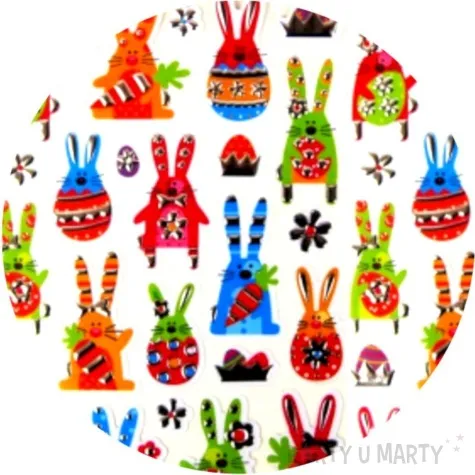 naklejki zajaczki z pisankami i marchewkami brewis