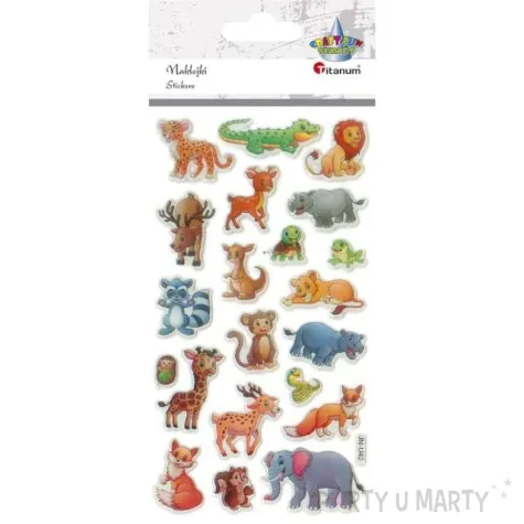 naklejki zwierzaki maluchy mix titanum 21 szt