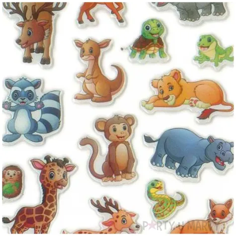 naklejki zwierzaki maluchy mix titanum 21 szt