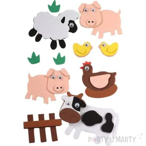 naklejki zwierzeta zagrodowe titanum 11 szt