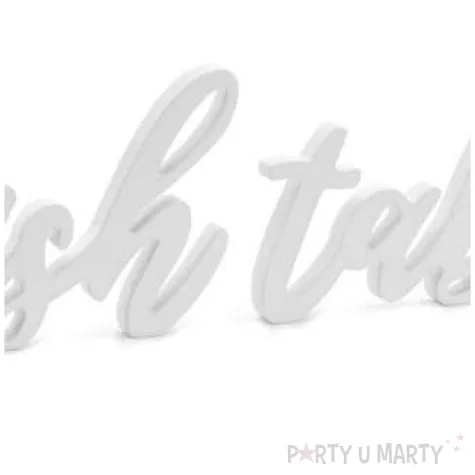 napis wish table bialy partydeco
