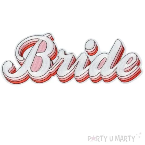 naprasowanka bride bialy partydeco 22x8cm