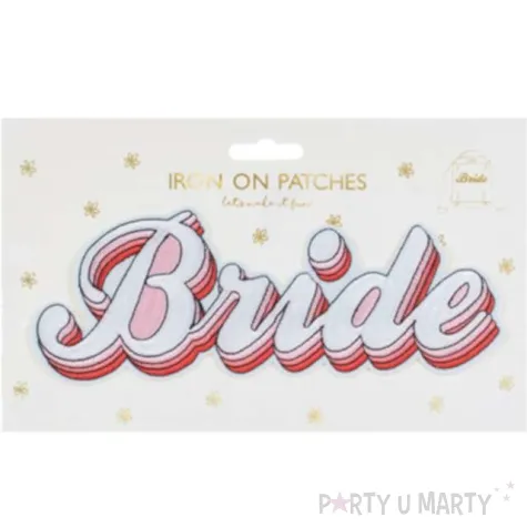 naprasowanka bride bialy partydeco 22x8cm