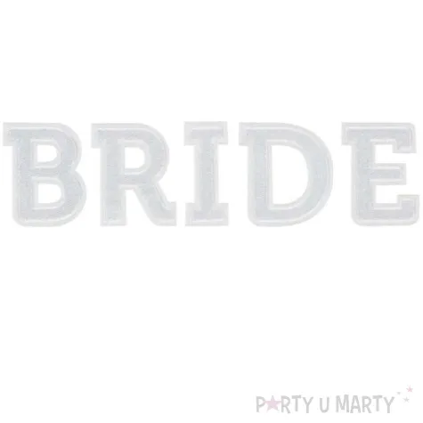 naprasowanka bride bialy partydeco 24x6cm