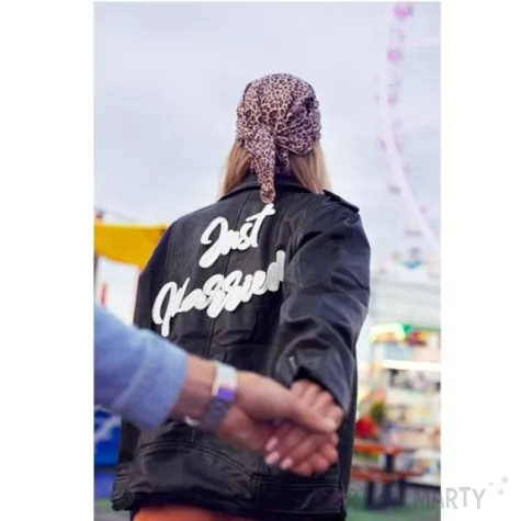 naprasowanka just married bialy partydeco 30x18cm