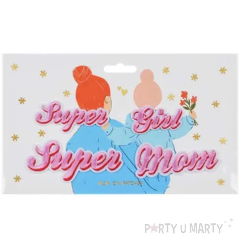 naprasowanka supermom rozowy partydeco 2 szt