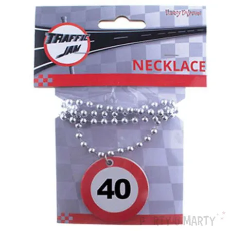 naszyjnik 40 traffic birthday funnyfashion 80 cm