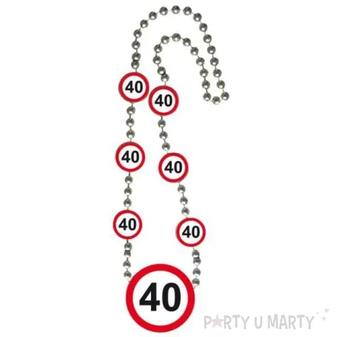 naszyjnik 40 urodziny znak folat 80 cm